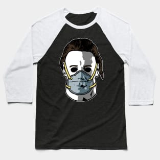 Halloween Horror Mask Slasher Baseball T-Shirt